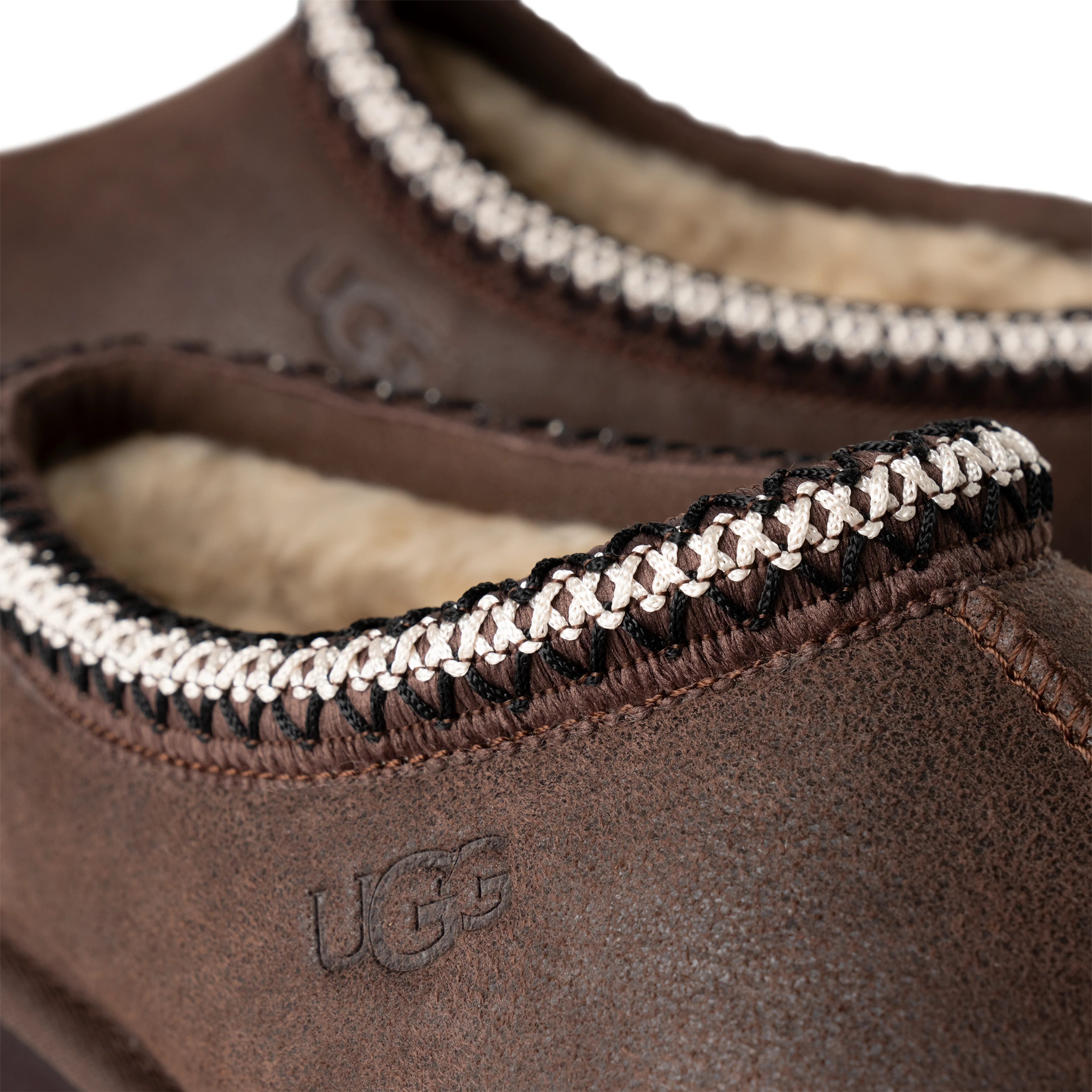 UGG Men's Tasman Distressed Slipper 'Burnt Cedar' Shoes - Image 6