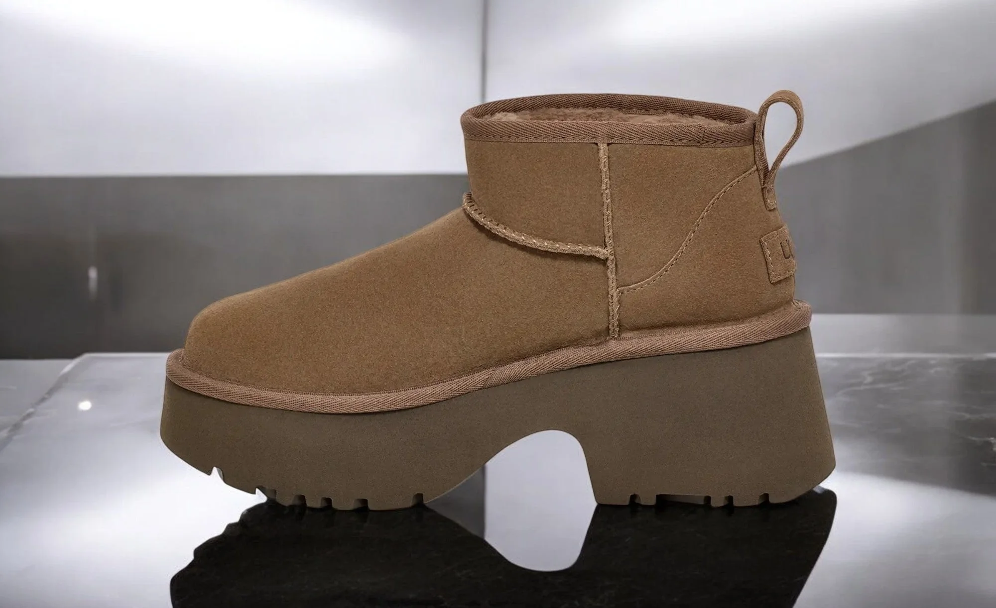 UGG Women's Classic Ultra Mini New Heights Boot 'Hickory' Boots - Image 4