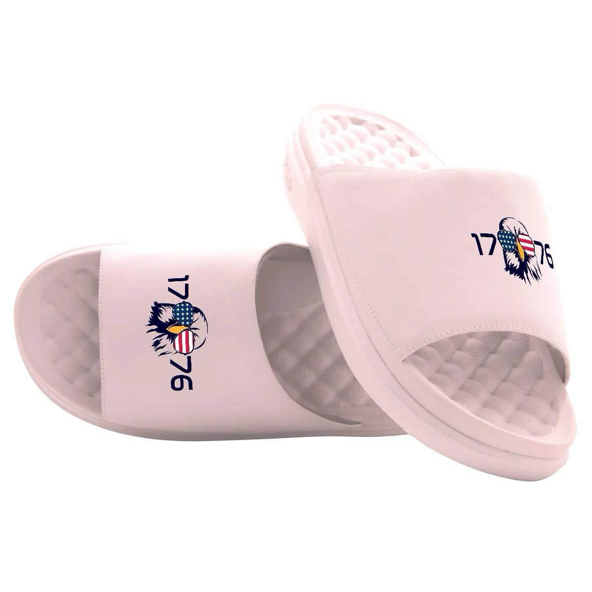1776 Bald Eagle Motive Slide Sandals - Image 7