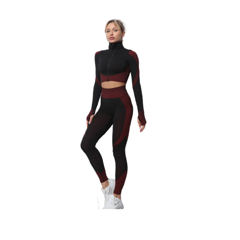 2-Piece Seamless Zip-Up Yoga Set – Workout Sets for Women - Image 6