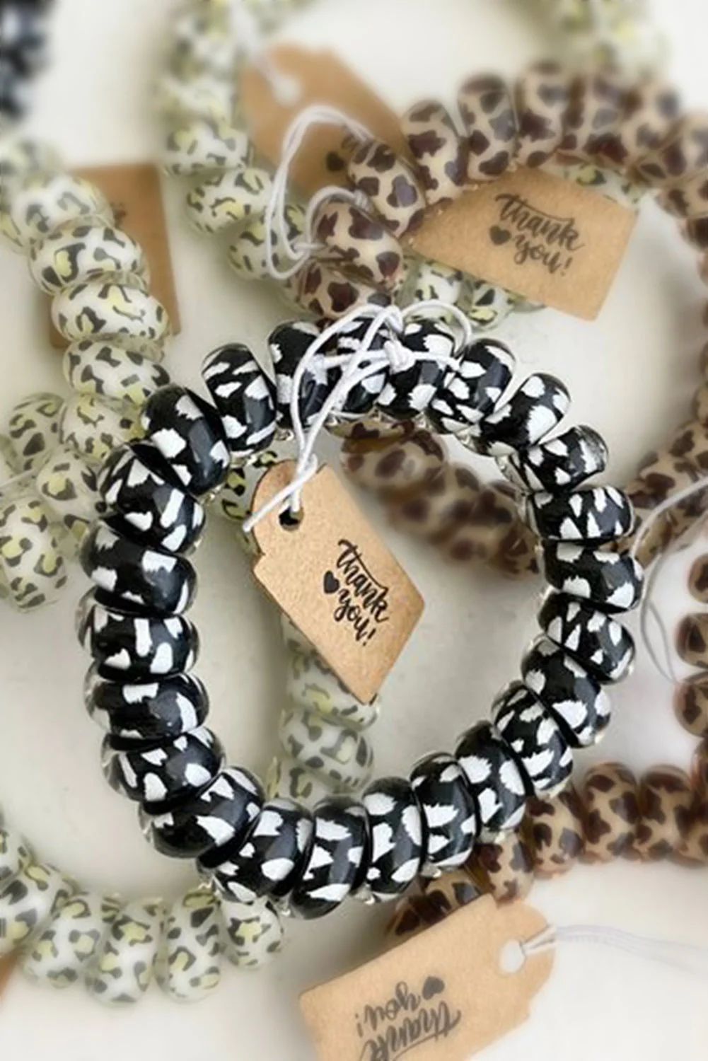 3PCS Leopard Printed Telephone Wire Hair Loop - Image 4