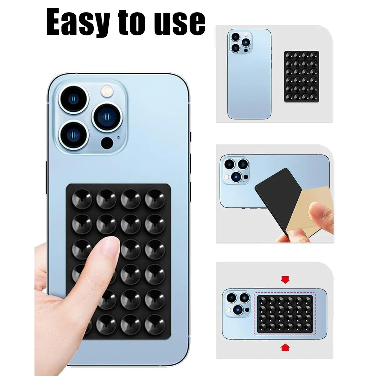 5 Pack 24 Pcs Double Sided Suction Cup Silicone Mat - Image 2