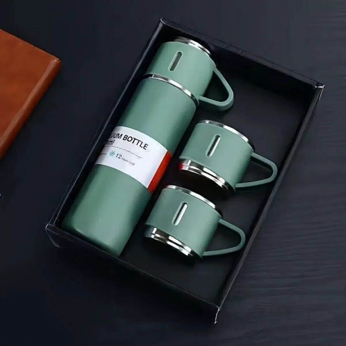 500ml Vacuum Insulated Stainless Steel Thermos with 3 Lids - Image 5