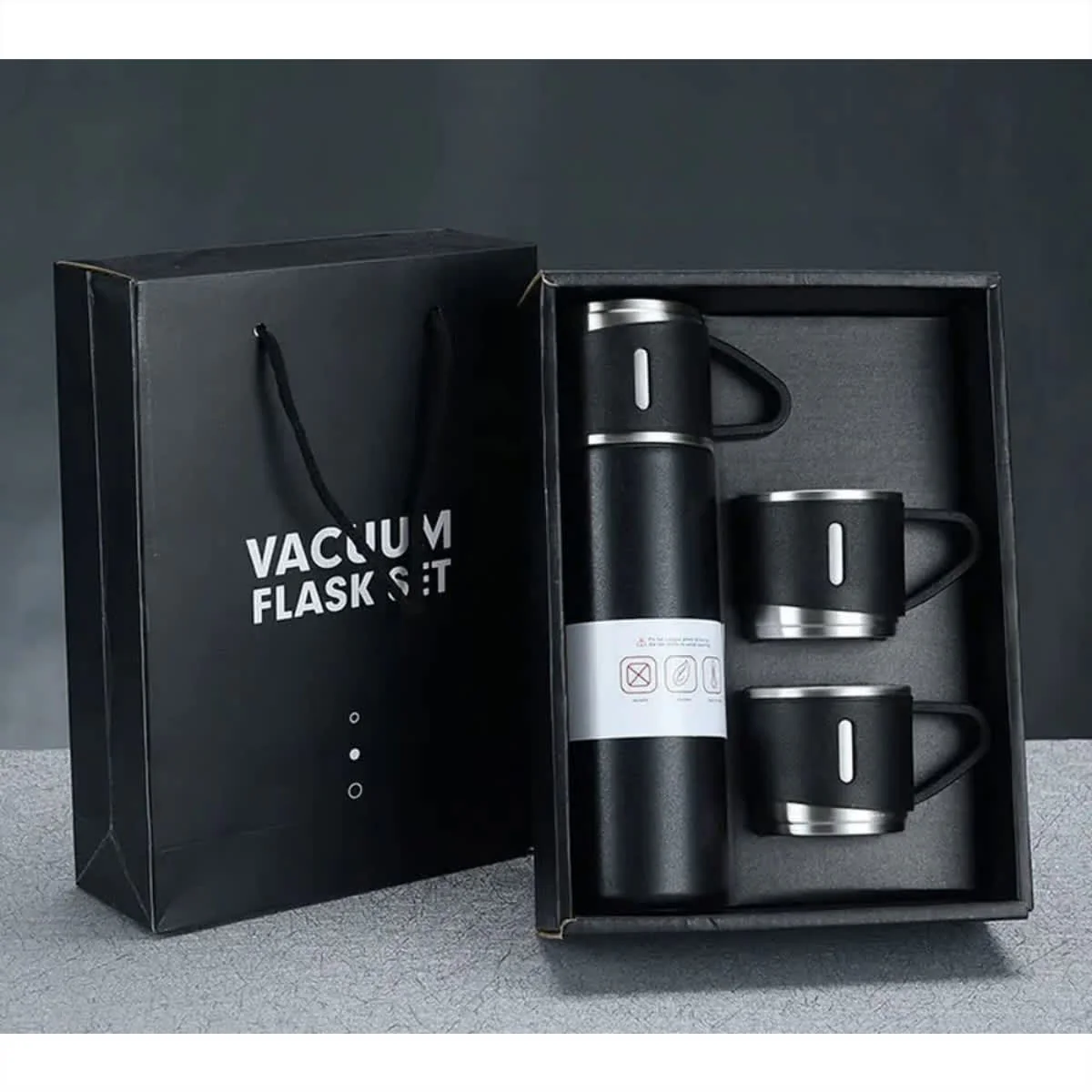 500ml Vacuum Insulated Stainless Steel Thermos with 3 Lids - Image 7