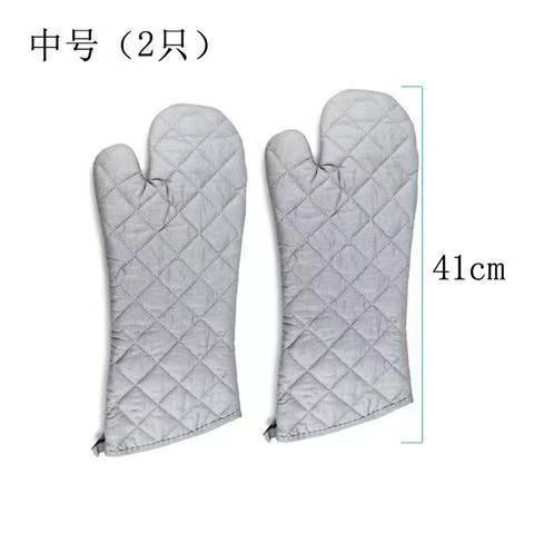 58cm Oven Gloves Long Oven Mitt Kitchen Glove BBQ Heat-resistant Cotton Cooking Barbecue Baking Tools Kitchen Accessories Heat Resistant Cooking Oven Gloves Can be Used for Grilling Cooking BBQ - Image 9