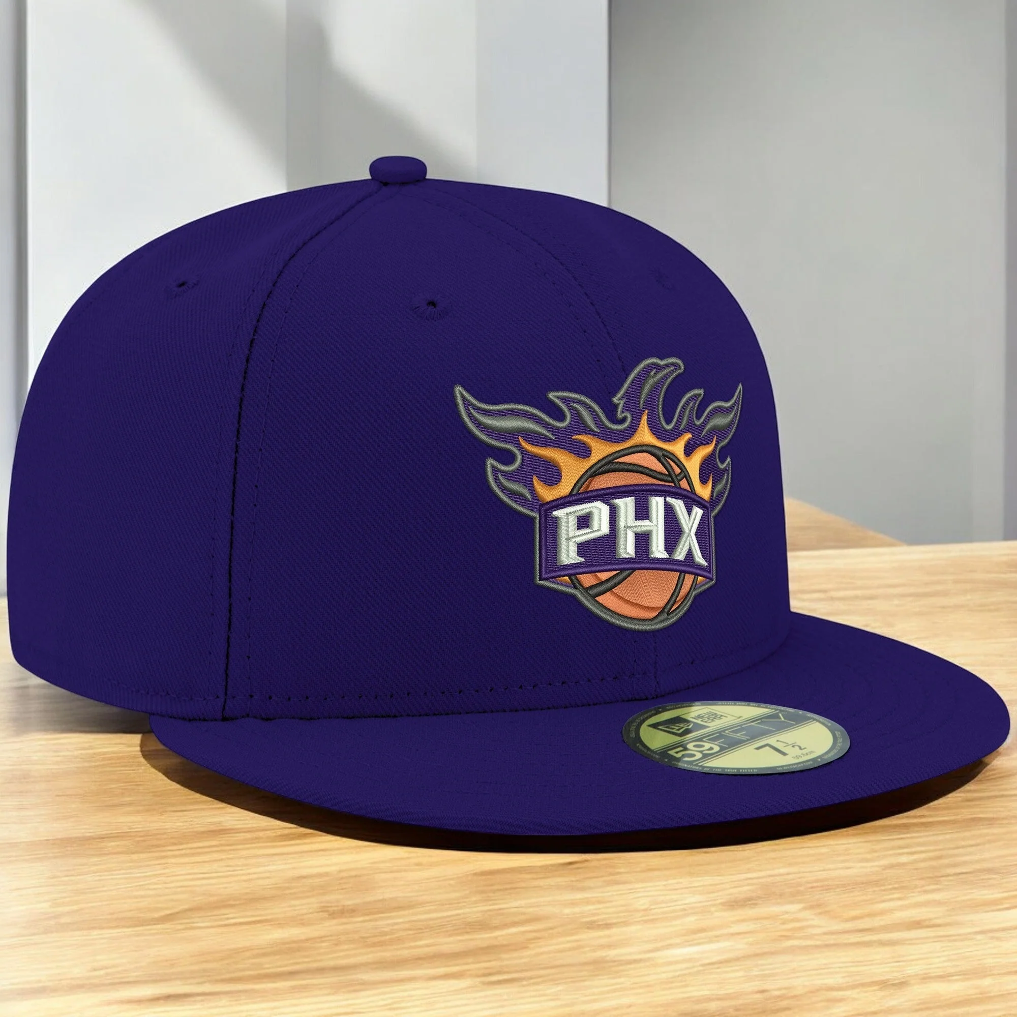 New Era Men's NBA Phoenix Suns 5950 Fitted Purple - Image 3