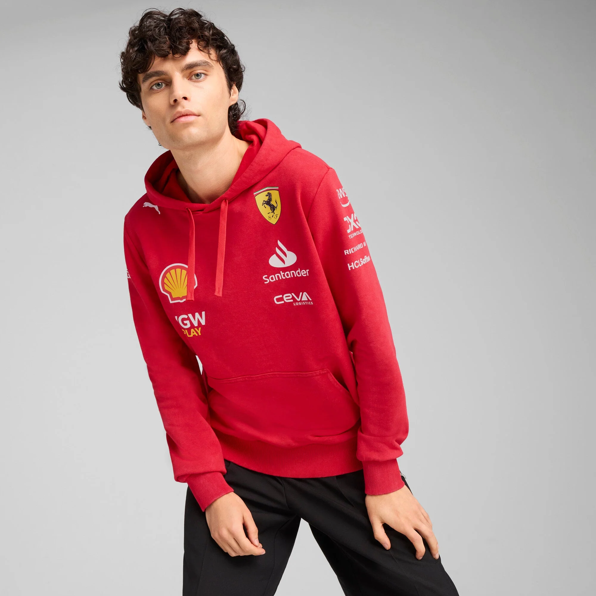 Puma Men's Sf Scuderia Ferrari Desert Sun Team Replica Hoodie Sweaters - Image 2