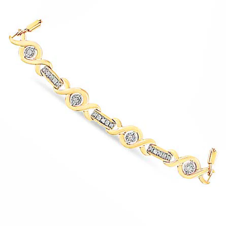 .925 Sterling Silver Channel Set Diamond Accent Twist 4”-10” Adjustable Bolo Bracelet (I-J Color, I3 Clarity) - Image 10