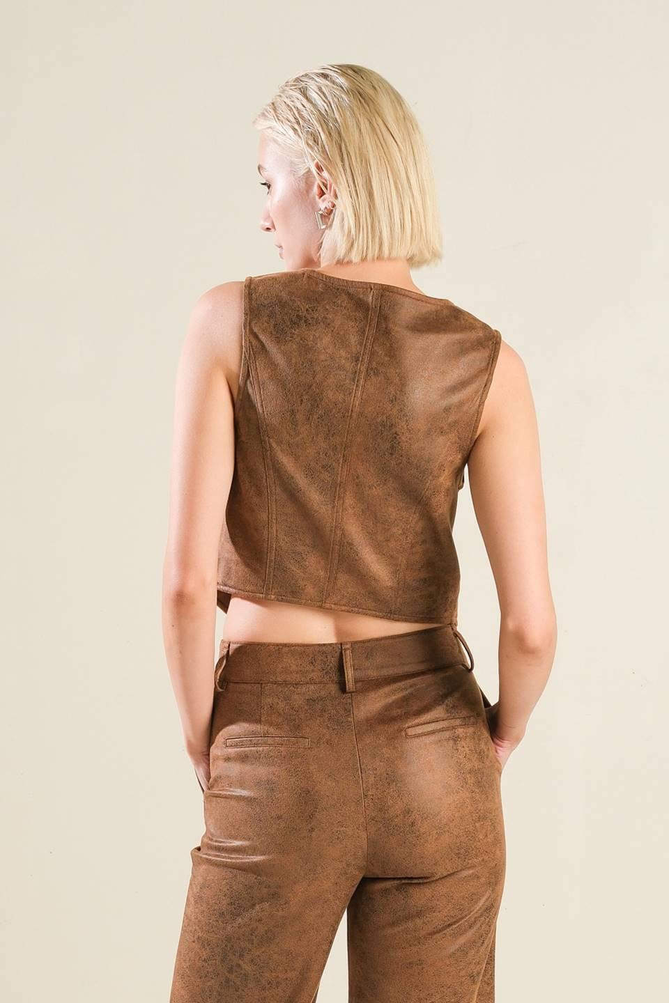 A Gift From Love Leather Vest - Image 2