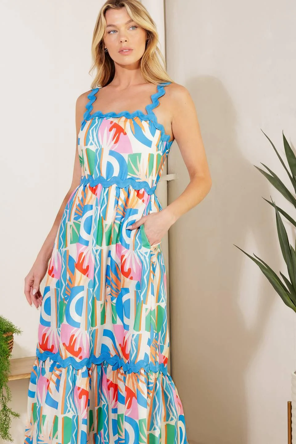 A Head Start Woven Midi Dress - Image 4