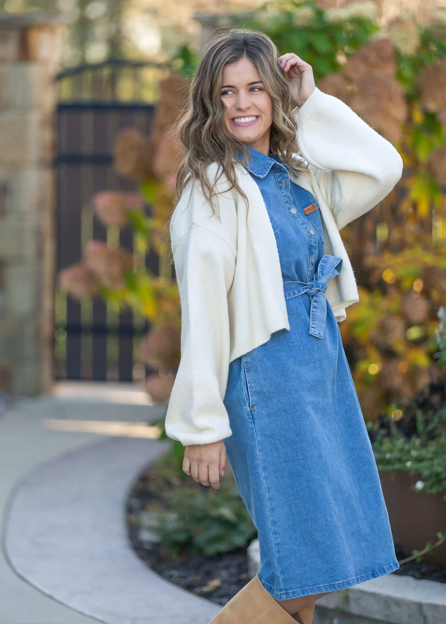 Ada Denim Midi Dress - Image 5