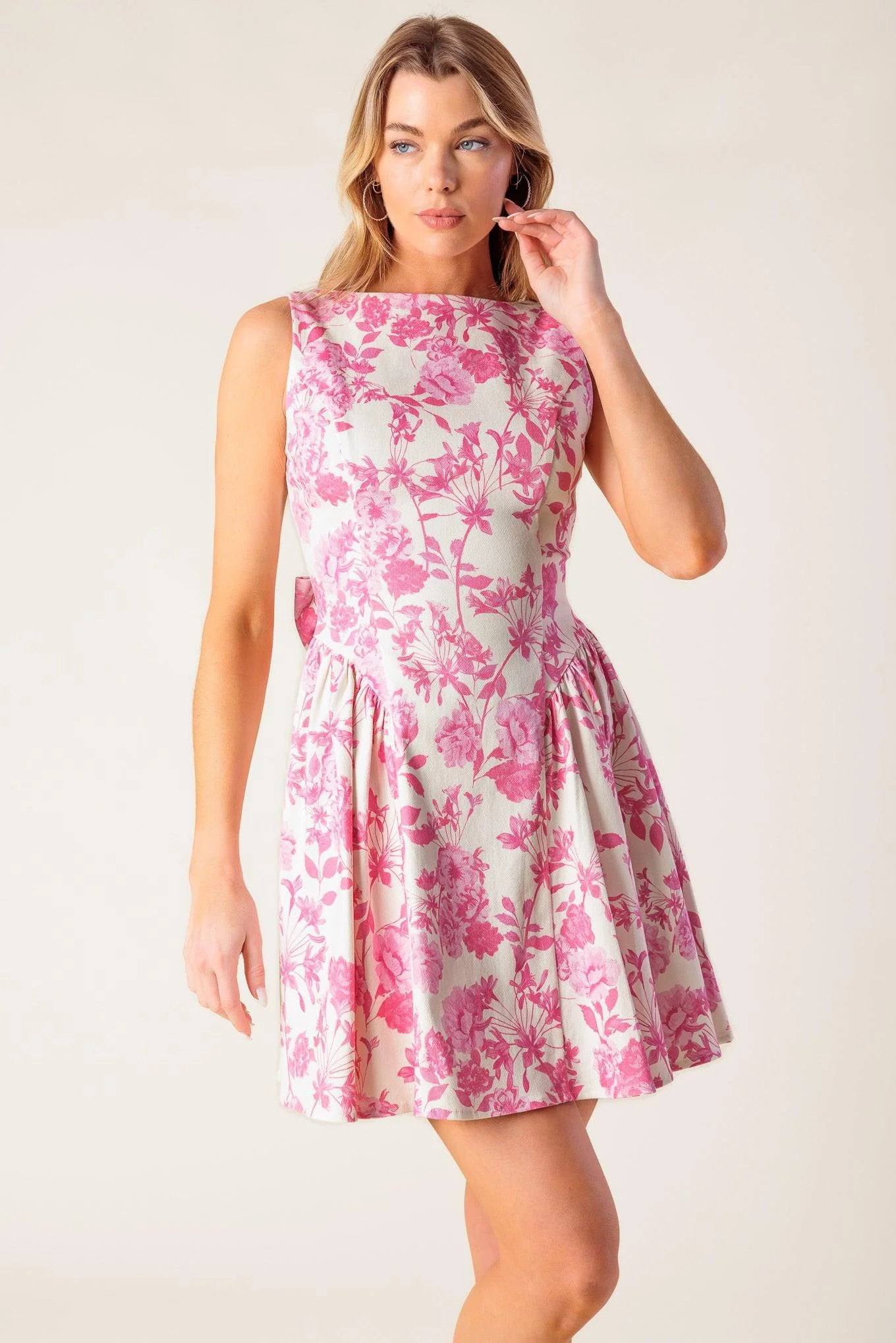 Adventure Island Pink Woven Mini Dress - Image 6