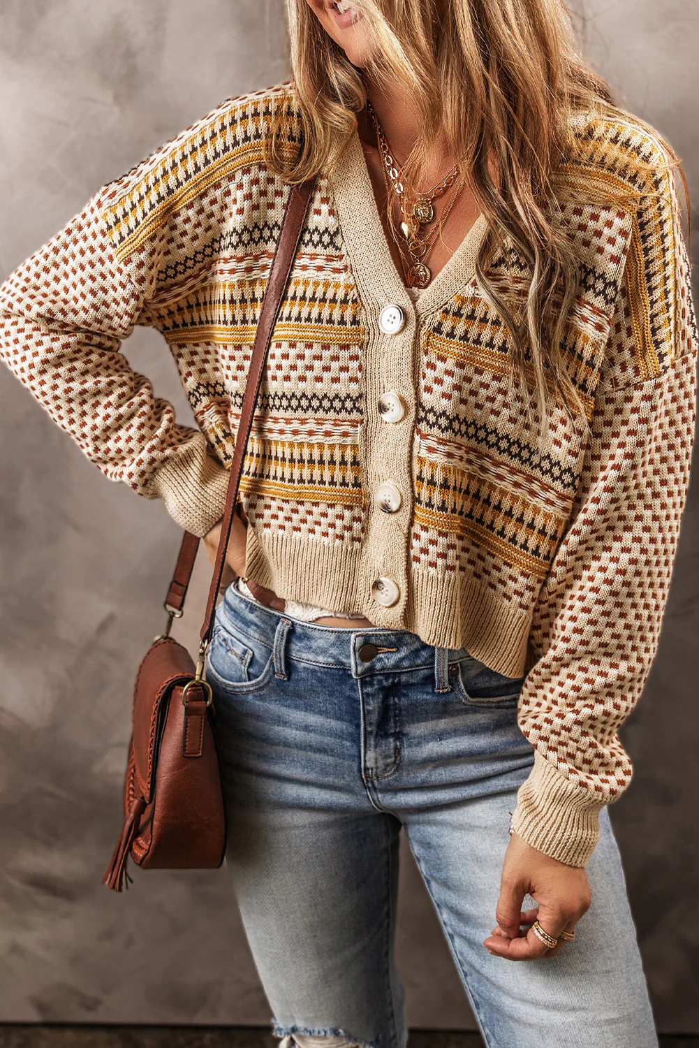 Threaded Pear Ailani Cropped Cardigan - Image 3