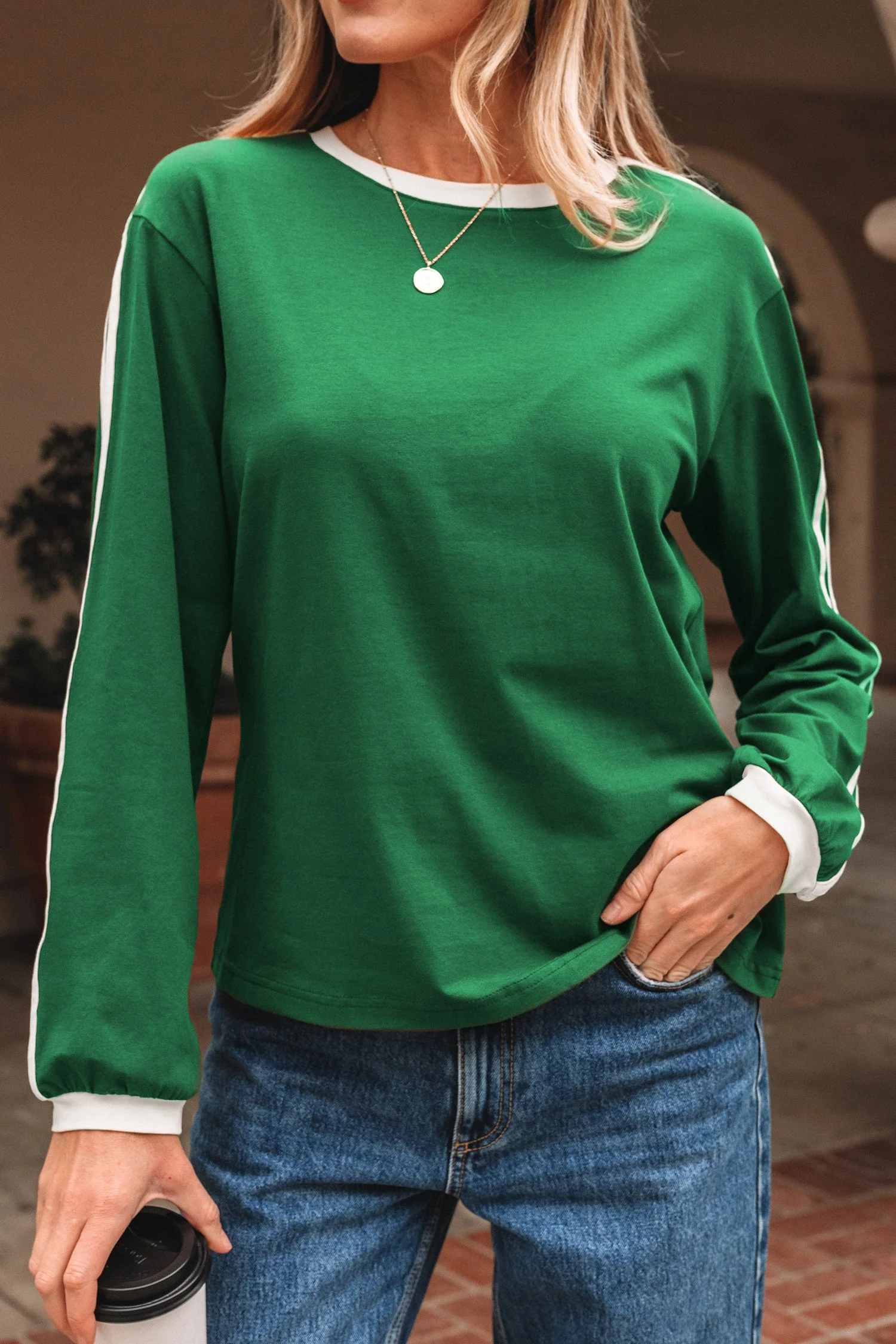 Threaded Pear Ailani Sleeve T Shirt Long Sleeve Top - Image 5