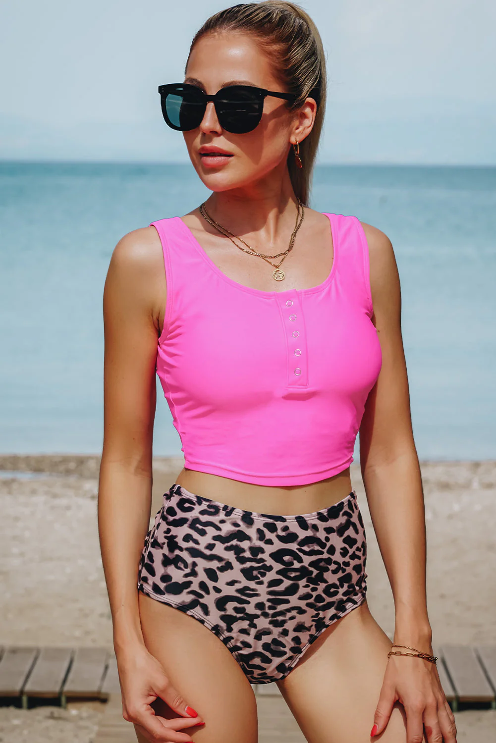 Threaded Pear Ainsley Sleeveless Tankini Set - Image 8