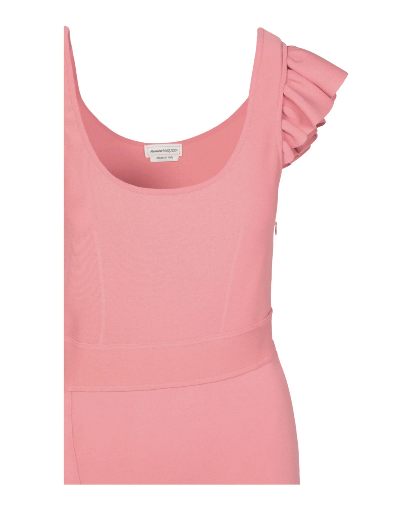 Alexander McQueen Women's Compact Knit Mini Ruffle Dress - Image 3