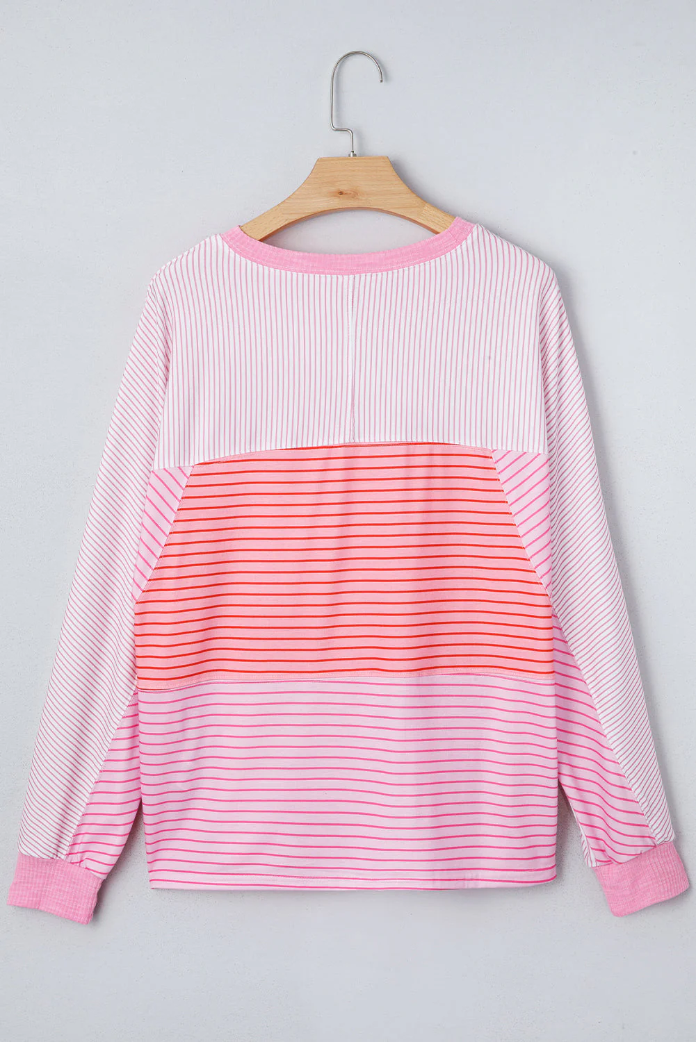 Threaded Pear Alondra Exposed Seam Casual Long Sleeve Top - Image 2
