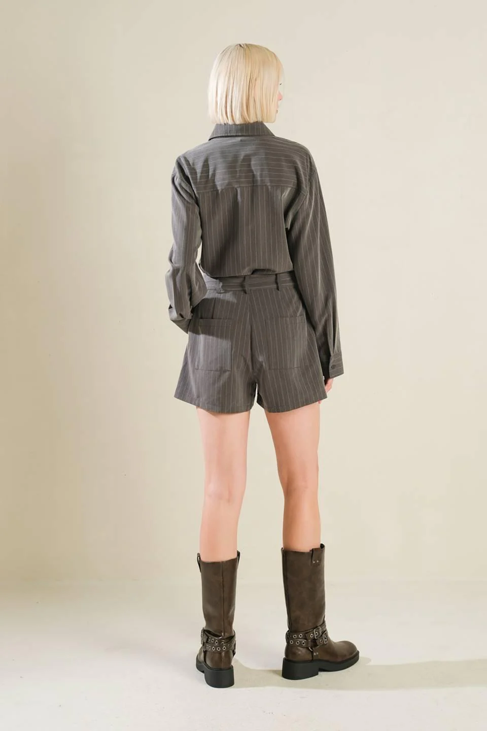Am I Okay With Woven Romper - Image 2