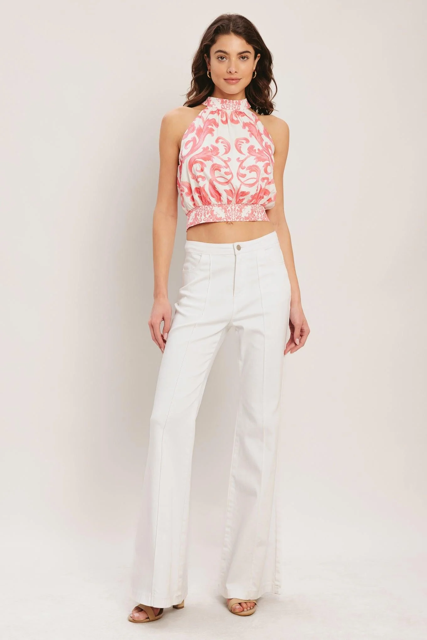Amalfi Sunset Halter Woven Top - Image 6