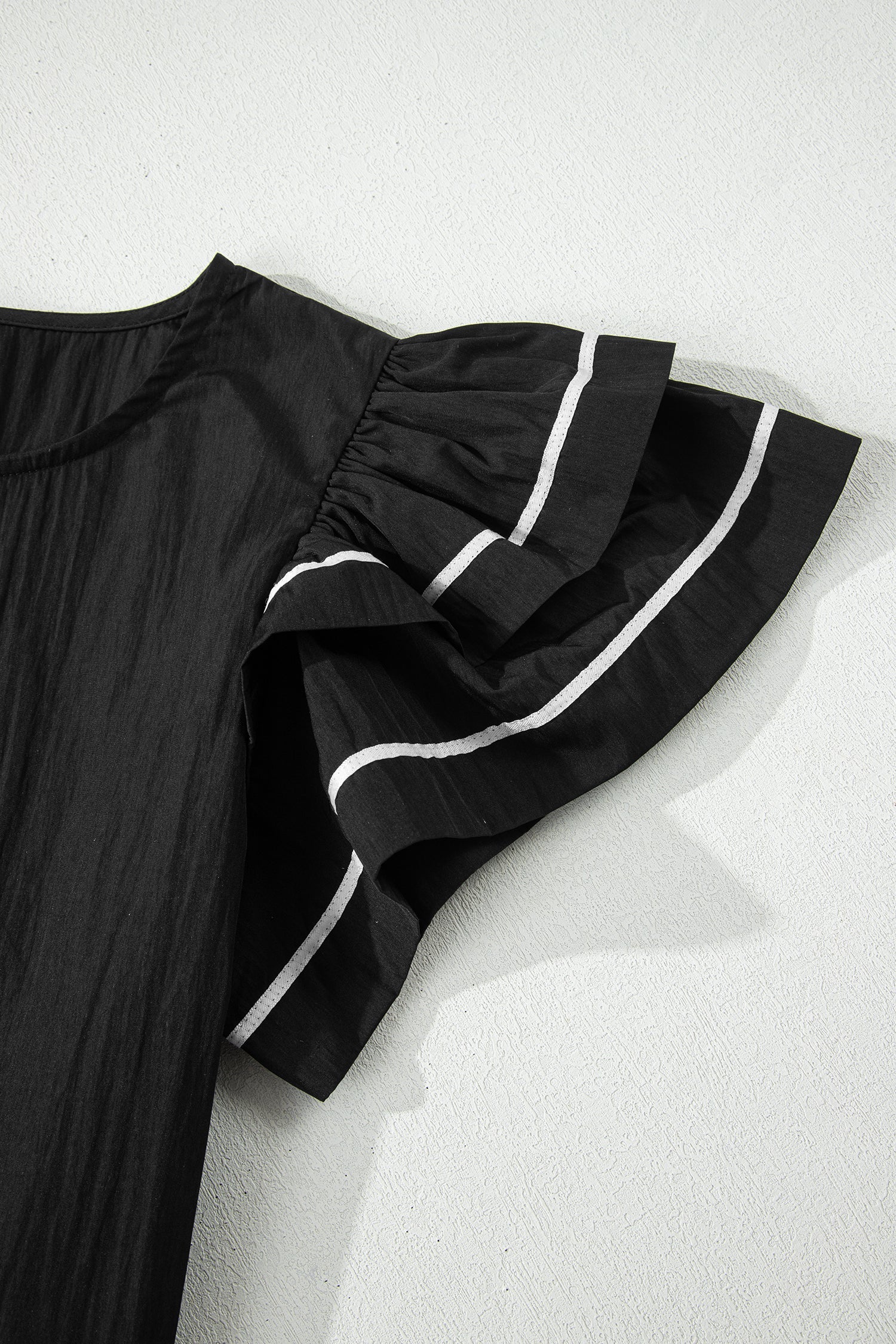 Threaded Pear Amani Short Sleeve Textured Blouse - Image 9