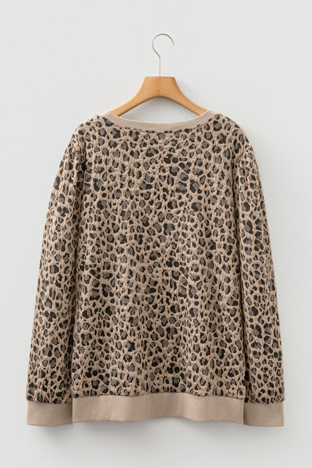 Threaded Pear Amaya Textured Ribbed Trim Long Sleeve PLUS Top - Image 5