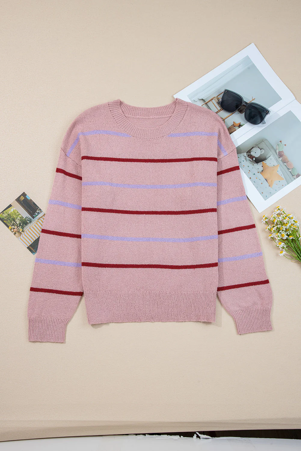 Threaded Pear Amyra Edge Drop Shoulder Sweater - Image 3