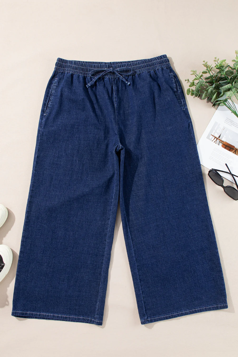 Threaded Pear Analeia Wide Leg Casual PLUS Jeans - Image 9