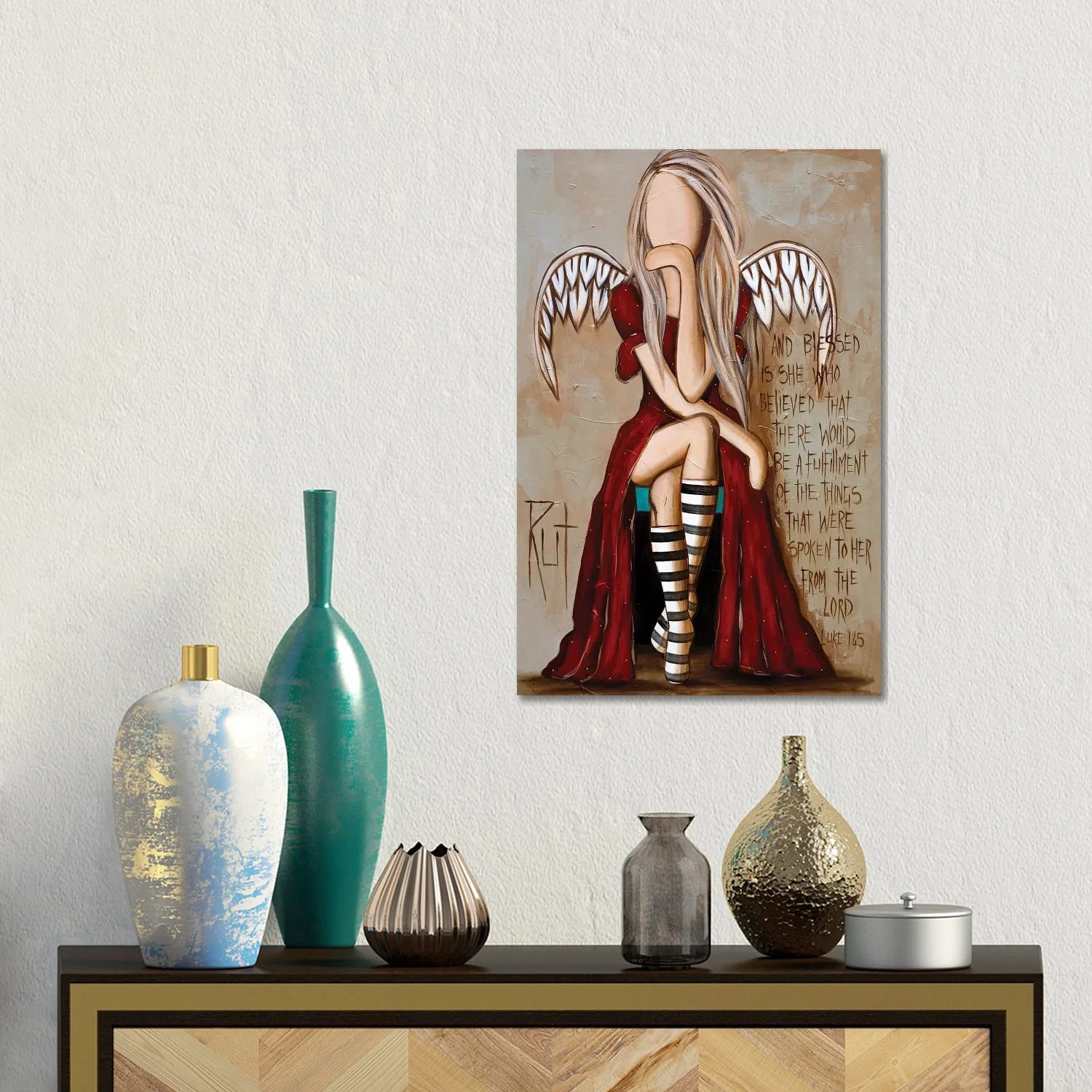 And Blessed Is She by Ruth's Angels - Canvas Gallery Wrap - Image 4