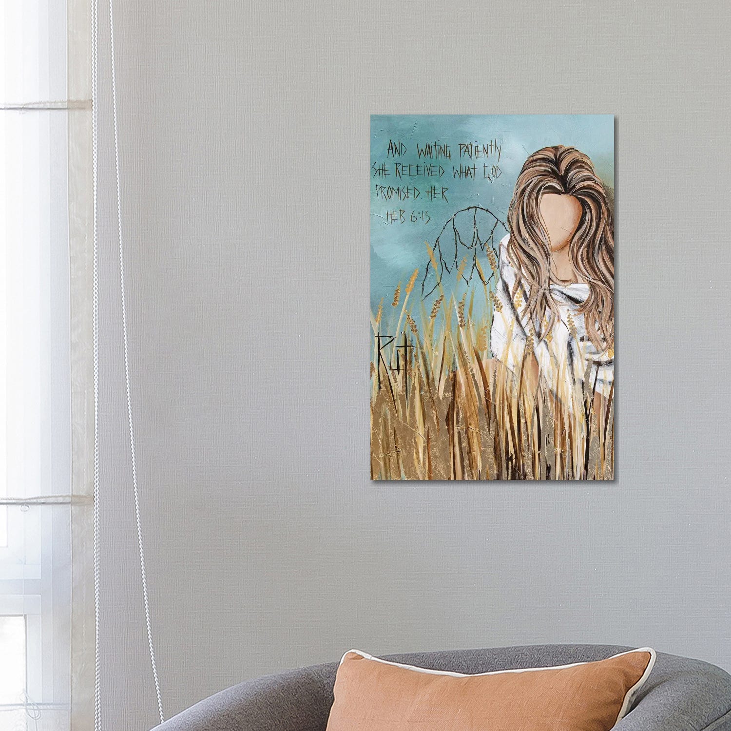 And Waiting Patiently by Ruth's Angels - Canvas Gallery Wrap - Image 2