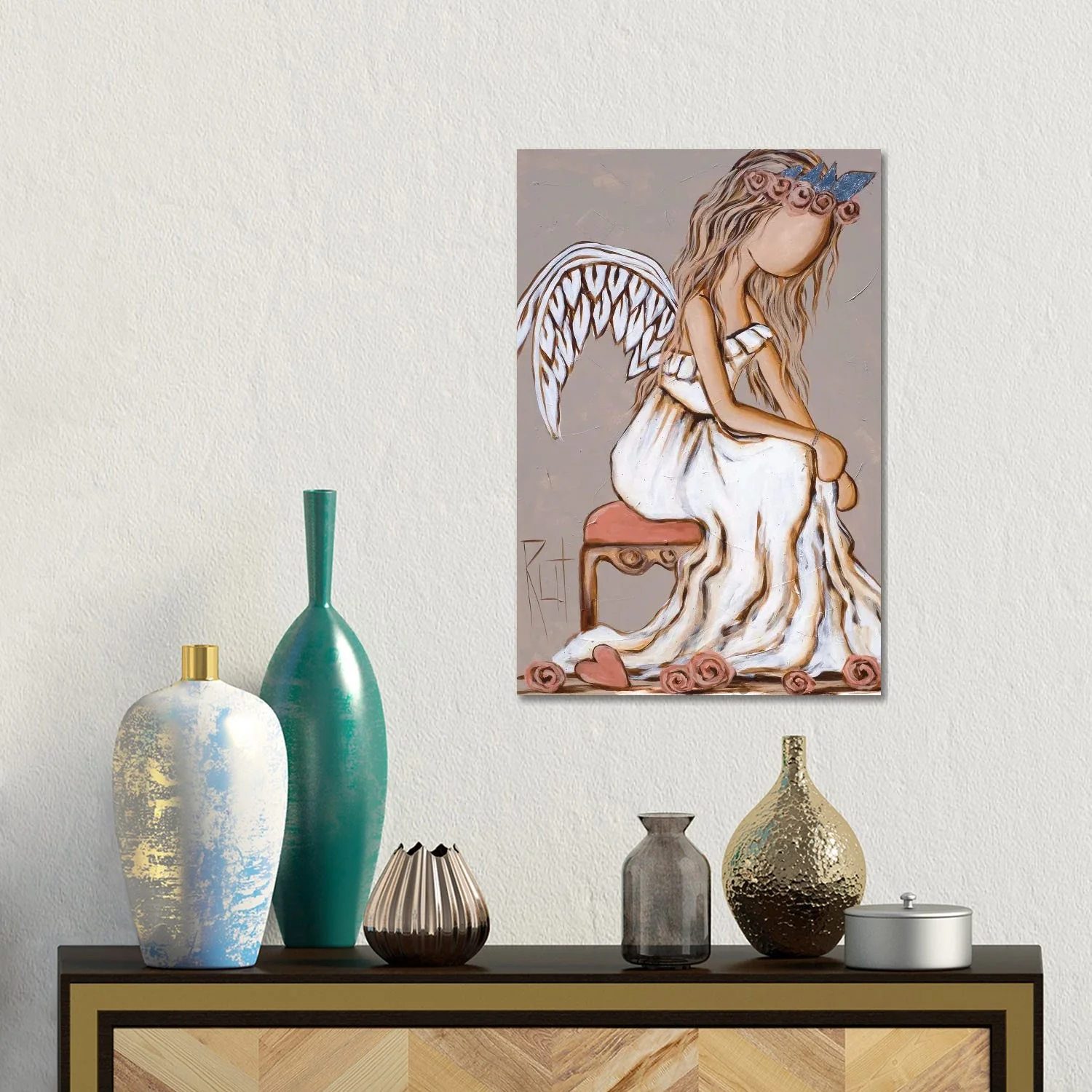 Angel With Crown by Ruth's Angels - Canvas Gallery Wrap - Image 5