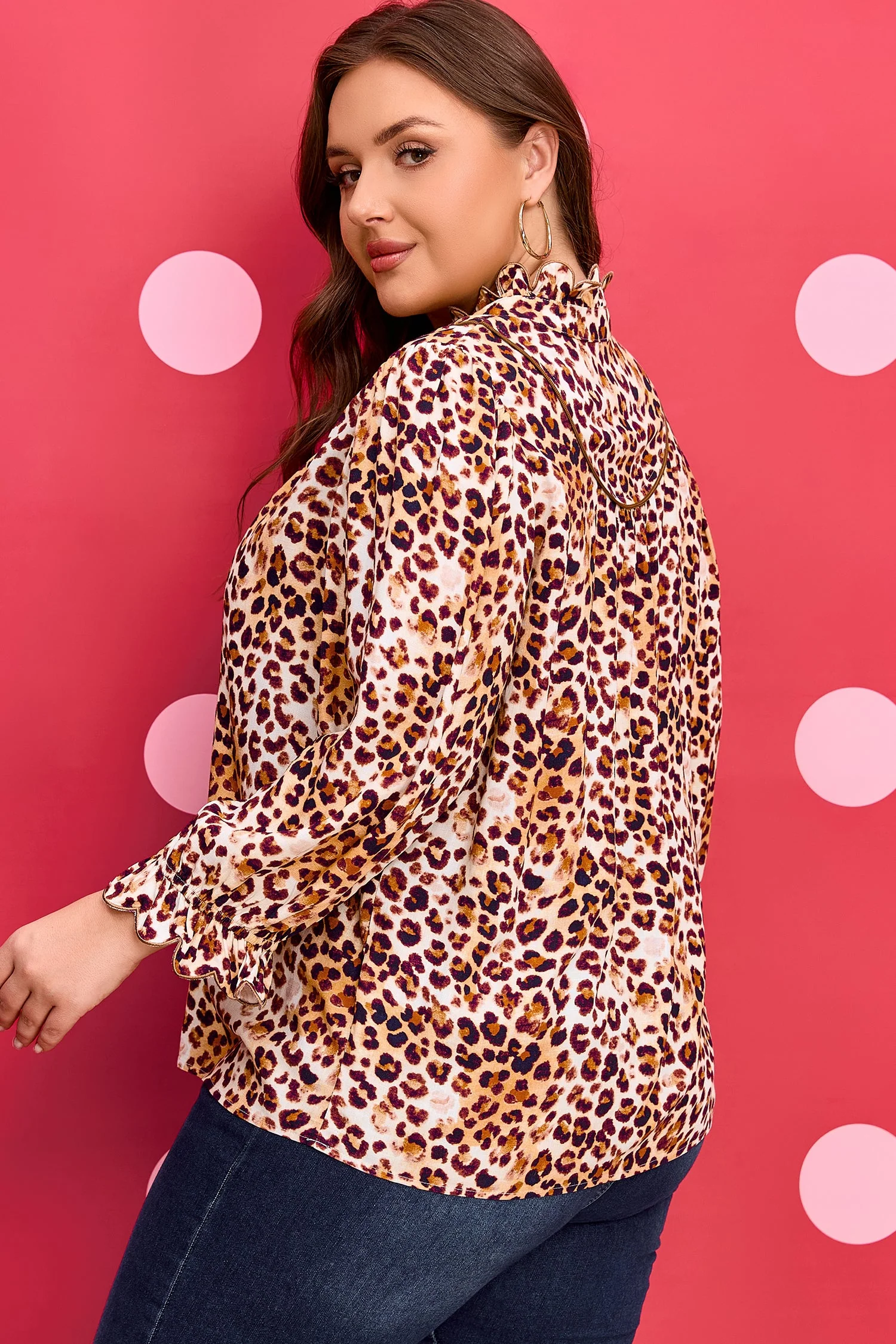 Threaded Pear Angelina Frilled Stand PLUS Blouse - Image 2