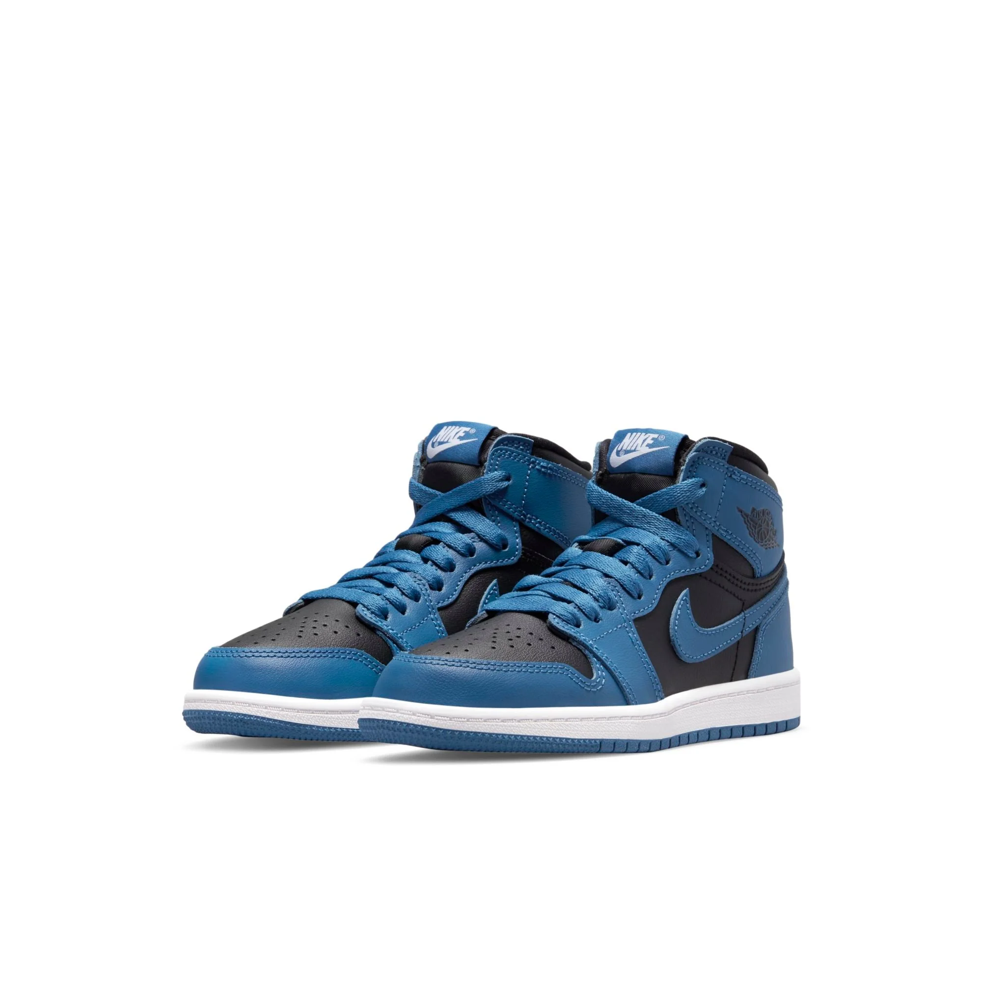 Air Jordan Preschool Retro 1 High Og Ps 'Dark Marine Blue' Sneakers - Image 5