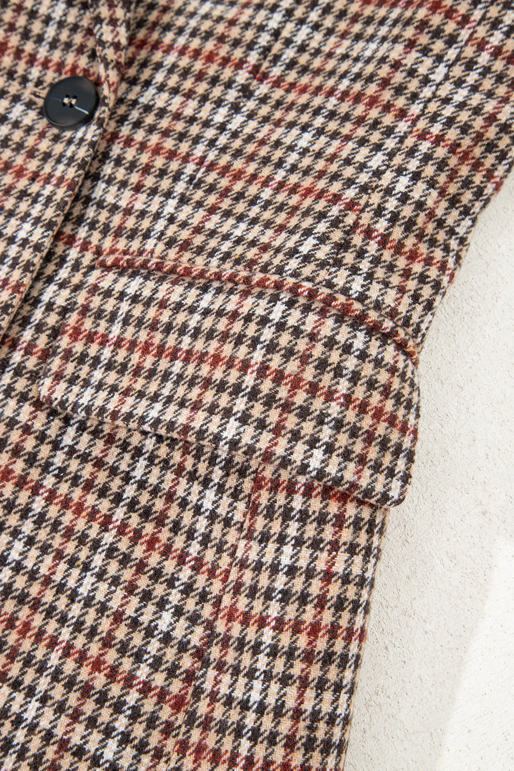 Threaded Pear Aria Houndstooth Lapel Collar Blazer - Image 11