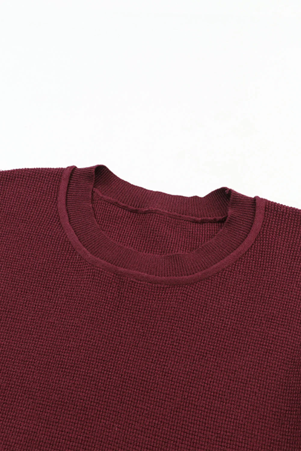 Threaded Pear Aria Sleeve Plain Knit Sweater - Image 10