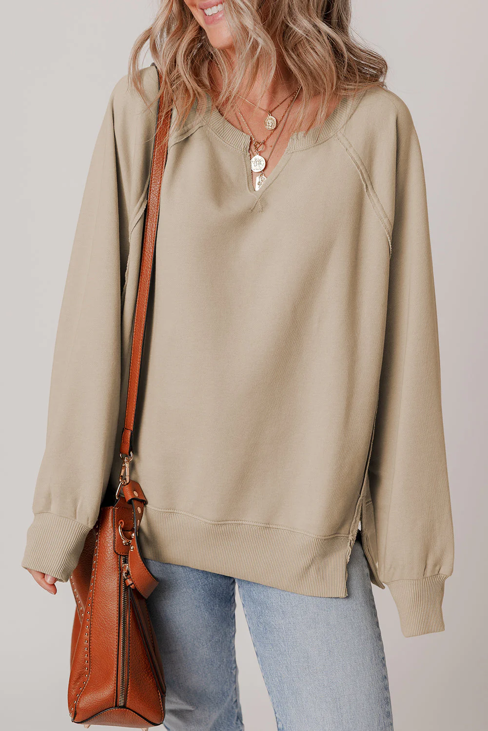 Threaded Pear Ashley Sleeve Side Slit Sweatshirt - Image 5
