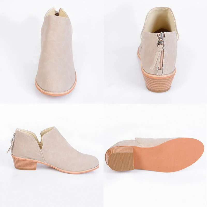 Autumn Women Shoes Retro High Heel Ankle Boots - Image 4
