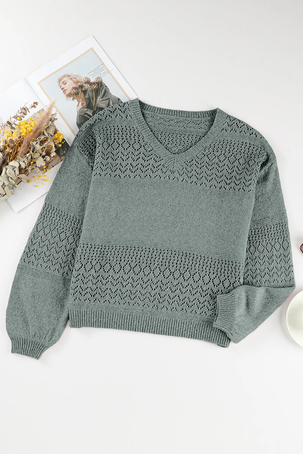 Threaded Pear Avery Detail Drop Shoulder Sweater - Image 12