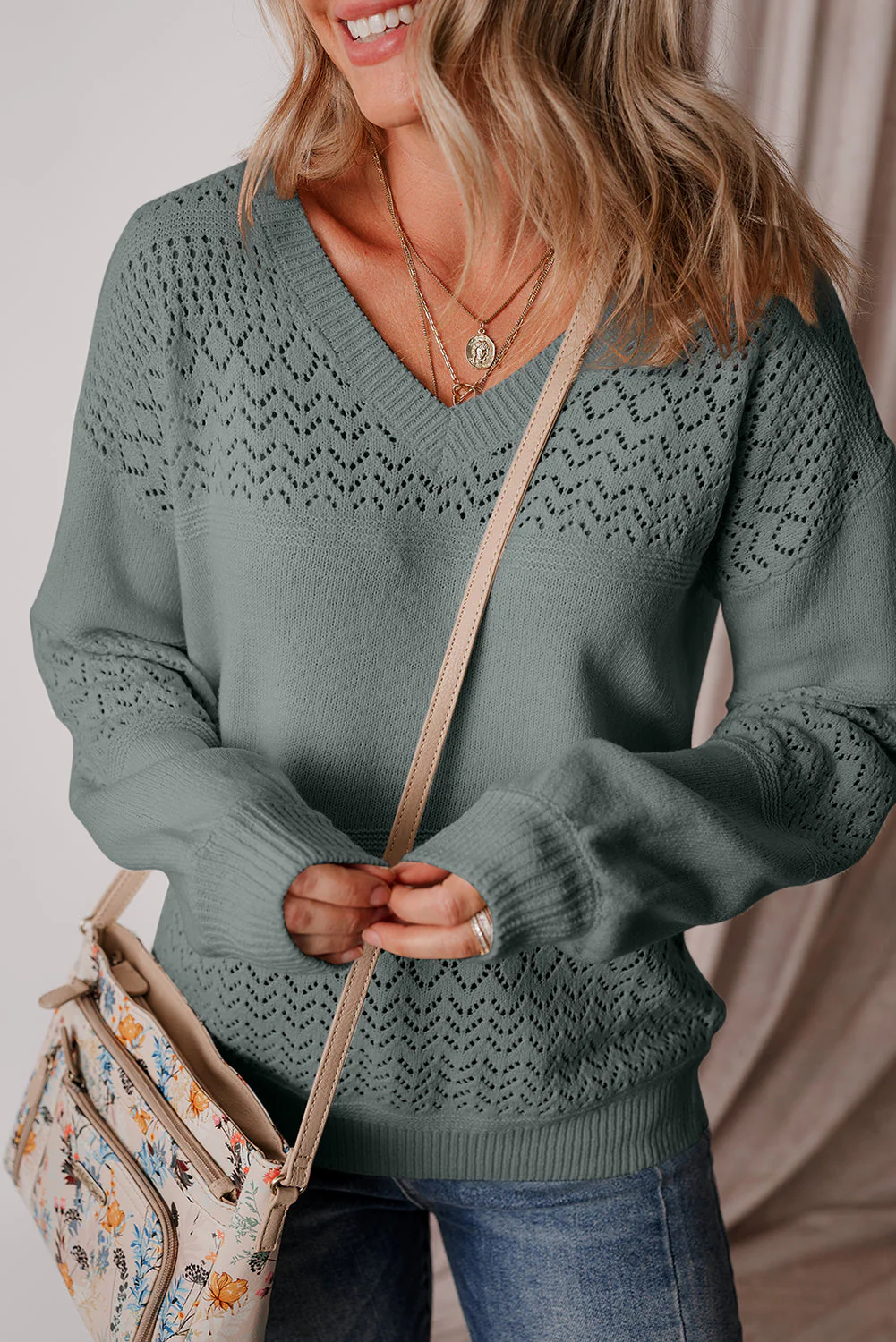 Threaded Pear Avery Detail Drop Shoulder Sweater - Image 5