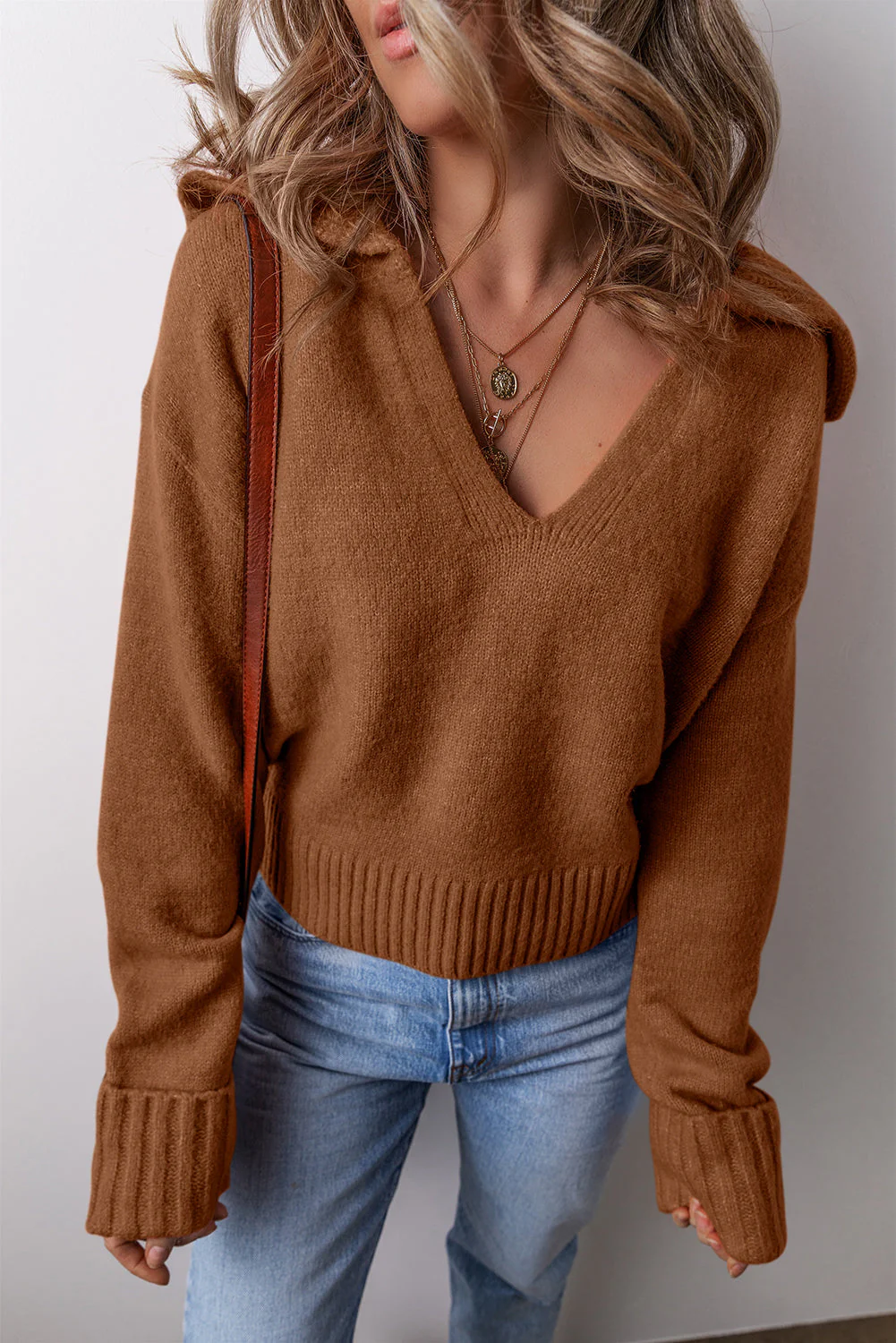 Threaded Pear Avery Edge Sexy Elegant Sweater - Image 2