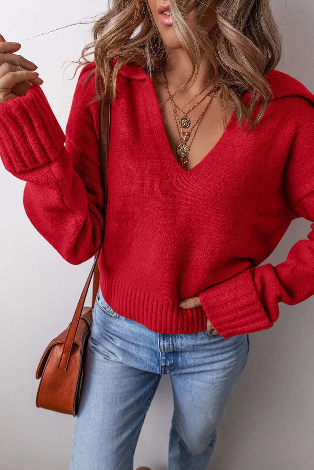 Threaded Pear Avery Edge Sexy Elegant Sweater - Image 8