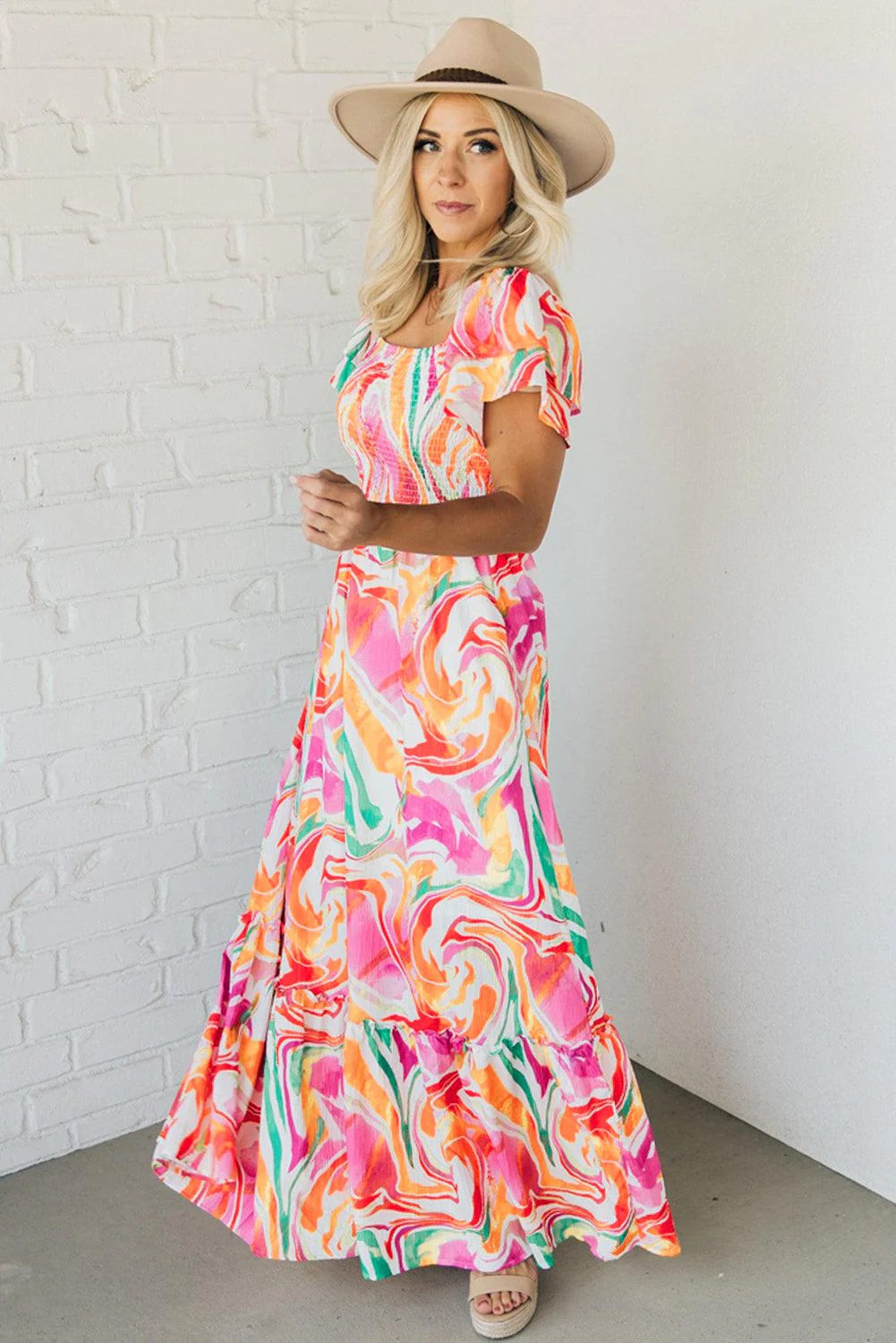 Threaded Pear Avery Smocked Bust Maxi Dress - Image 9