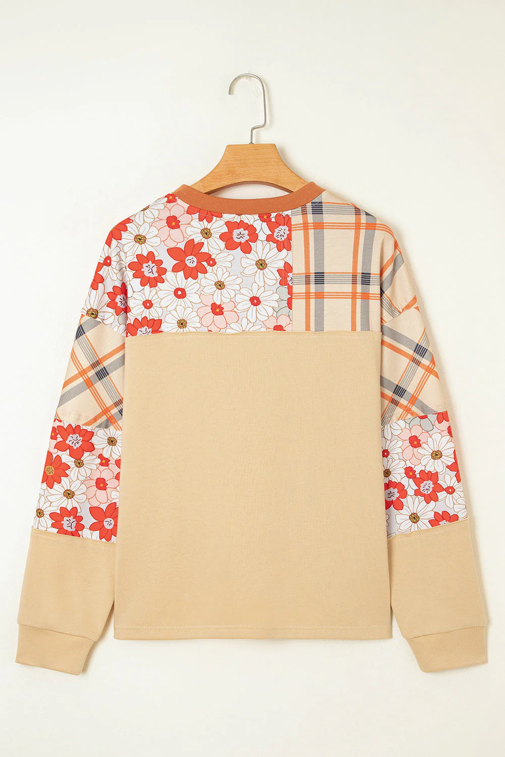 Threaded Pear Azari Plaid Patchwork Casual Top - Image 10