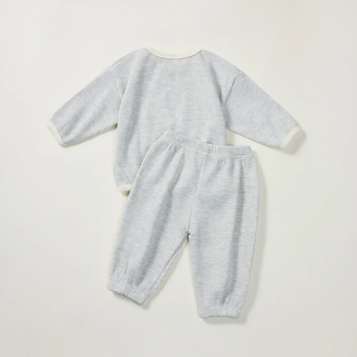 Baby Boys Girls 2Pcs Long Sleeve Waffle Cotton Pullover Crewneck Top + Pants Jogger Set Outfit - Image 12