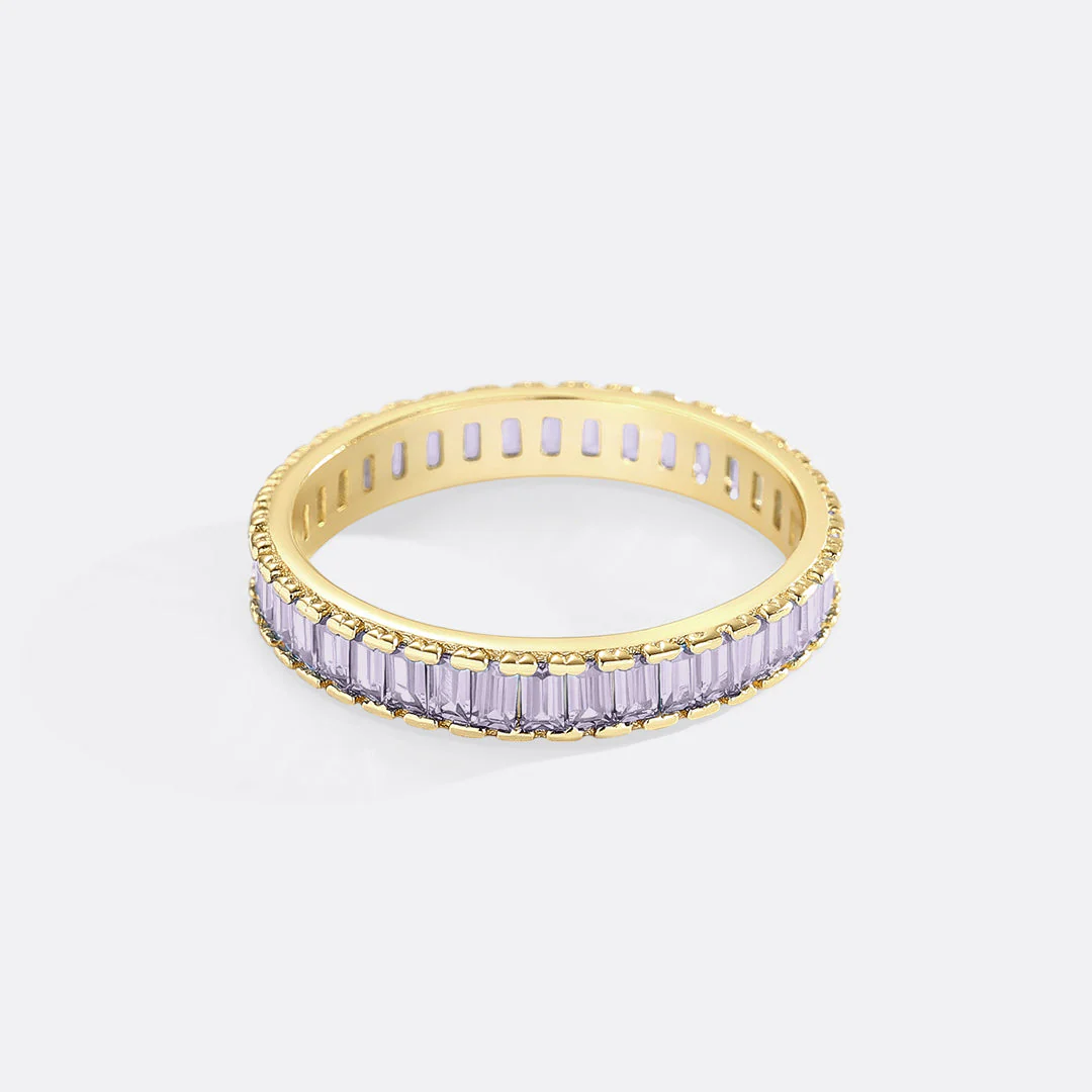 Mint & Lily Baguette Birthstone Eternity Band - Image 11