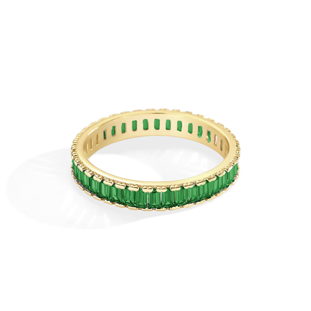 Mint & Lily Baguette Birthstone Eternity Band - Image 31