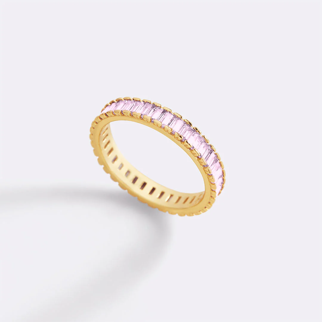 Mint & Lily Baguette Birthstone Eternity Band - Image 44
