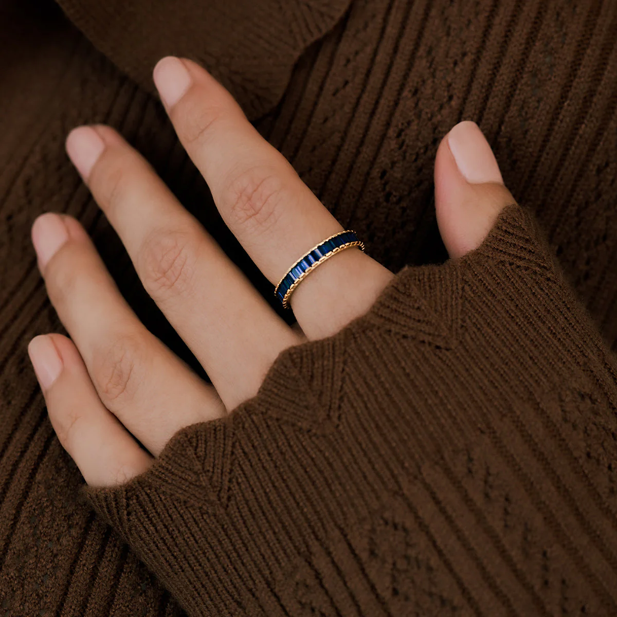 Mint & Lily Baguette Birthstone Eternity Band - Image 60
