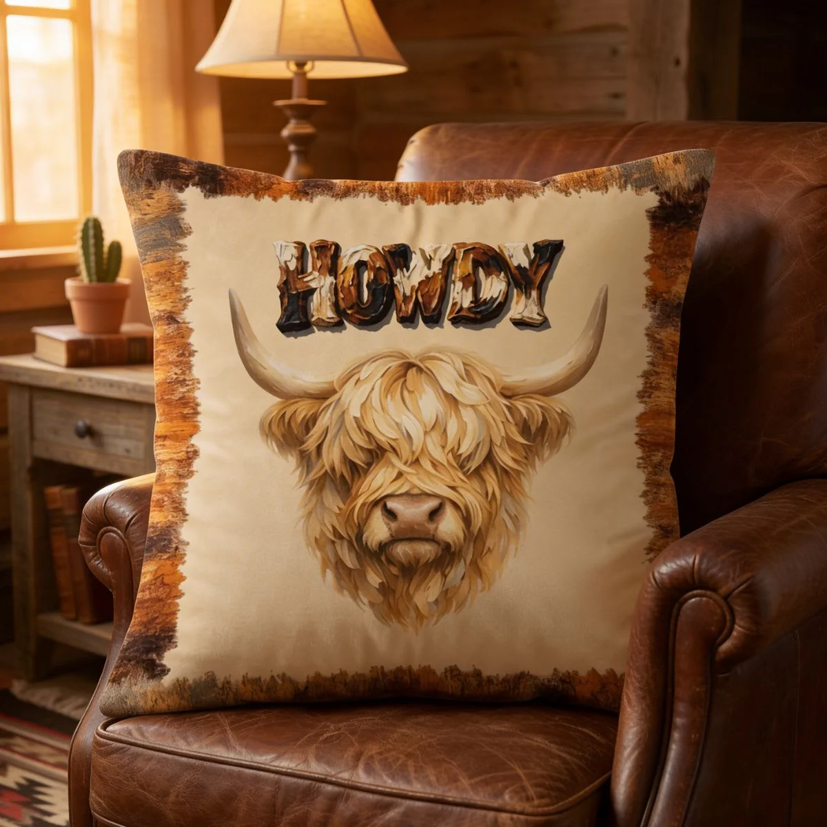 Baha Ranch Velvety Soft Throw Pillow Case Made in America - Image 2