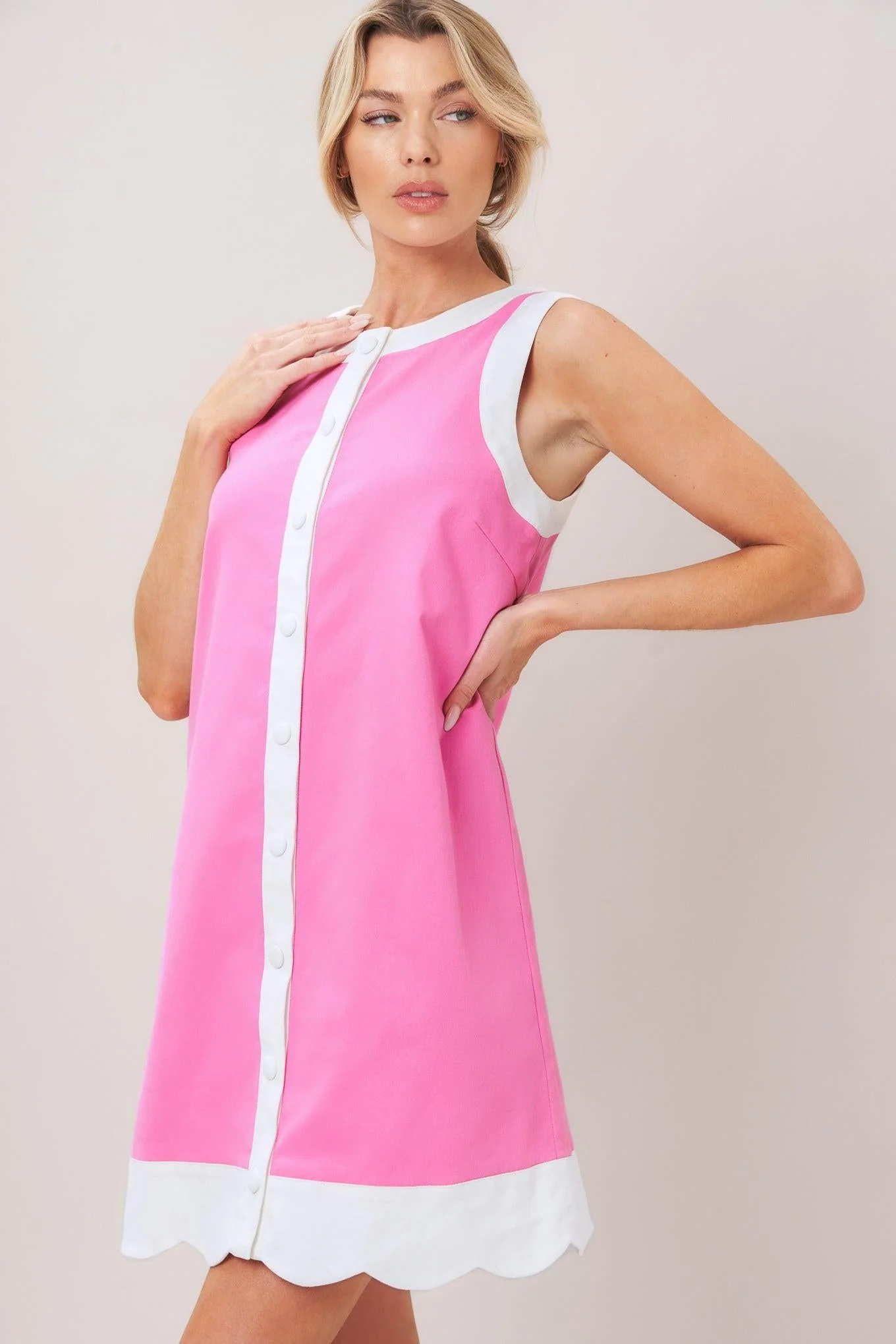 Barbie Shift Woven Mini Dress - Image 11