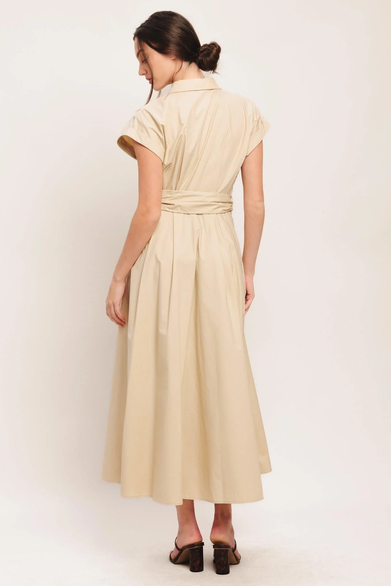 Bare Elegance Woven Midi Dress - Image 2